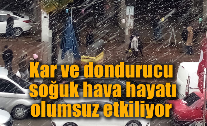 Zonguldak'ta kar ve dondurucu soğuk hava hayatı olumsuz etkiliyor