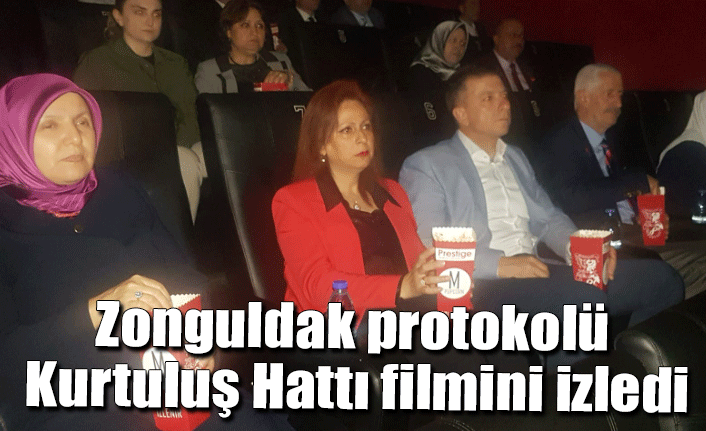 Zonguldak protokolü Kurtuluş Hattı filmini izledi