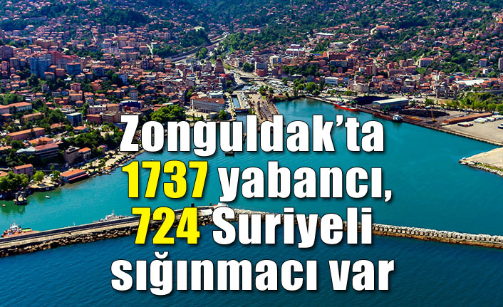 Zonguldak'ta 1737 yabancı, 724 Suriyeli sığınmacı var