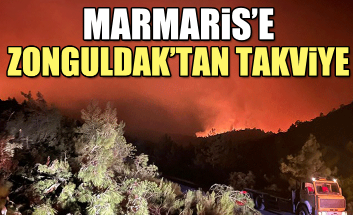 Marmaris yangınına Zonguldak‘dan dört araç, 20 personel gitti