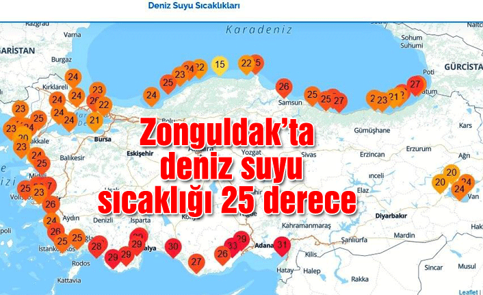 Zonguldak’ta deniz suyu sıcaklığı 25 derece