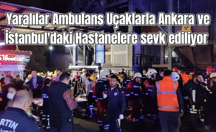 Yaralılar Ambulans Uçaklarla Ankara ve İstanbul'daki Hastanelere sevk ediliyor 