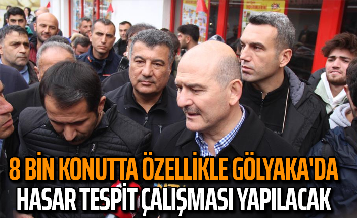 Bakan Süleyman Soylu: "8 bin konutta özellikle Gölyaka'da hasar tespit çalışması yapılacak"
