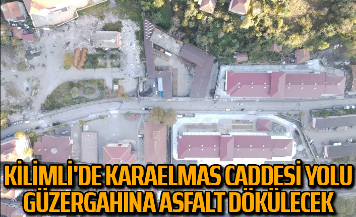 Kilimli'de Karaelmas Caddesi yolu güzergahına asfalt dökülecek