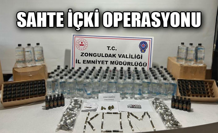 Zonguldak'ta sahte içki operasyonu