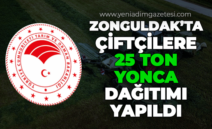 Zonguldak'ta çiftçilere 25 ton yonca dağıtımı yapıldı
