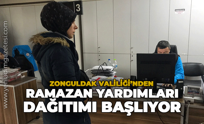Zonguldak Valiliği'nden ramazan yardımları dağıtımı başlıyor